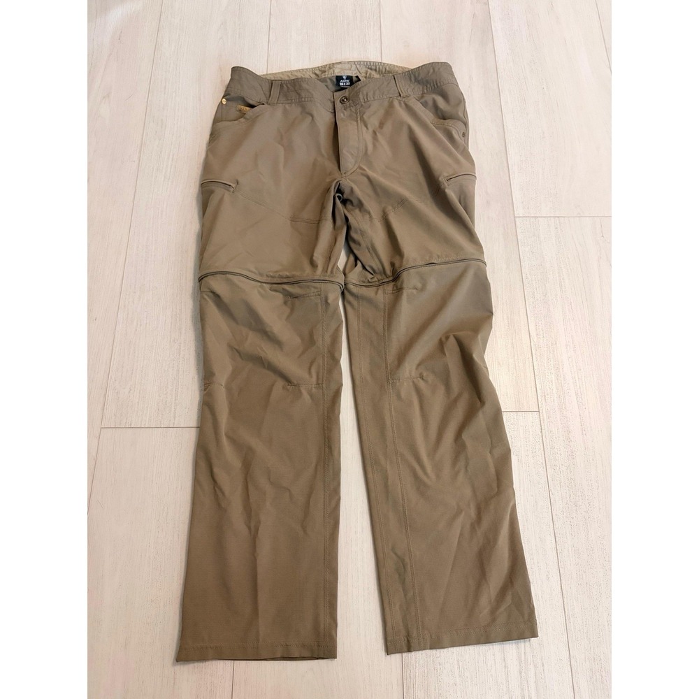 Kuhl Silencr Convertible Zip Off Pants Hiking Cargo Sz 36 x 30 Olive Green 5173